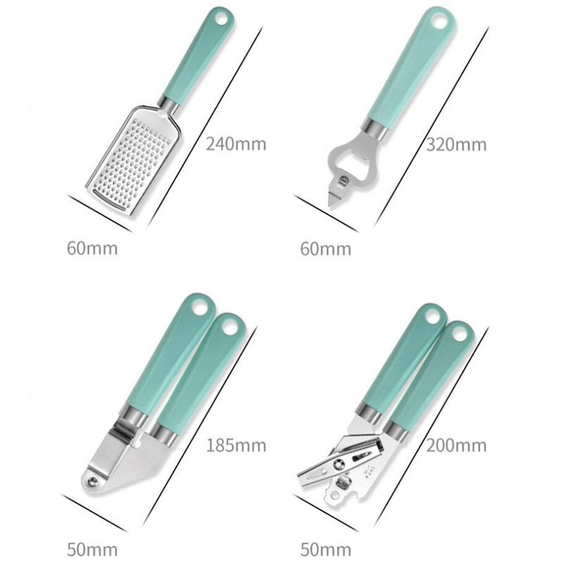 9Pcs Kitchen Tools Sets Vegetable Fruit Peeler Garlic Press Pizza Cheese Cutter Opener Stainless Steel Kitchen Tool Accessories