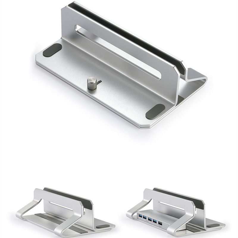 Vertical Laptop Stand Holder with USB 3.0 Hub For MacBook Air Pro Aluminum Notebook Stand Laptop Support MacBook Tablet Bracket