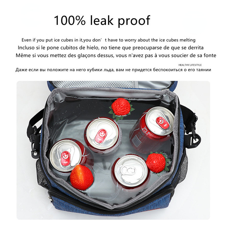 Portable Office Lunch Bag Waterproof Tote Cooler Handbag Picnic  Insulated Thermal Bag For Food Bento Pouch Dinner Container Bag