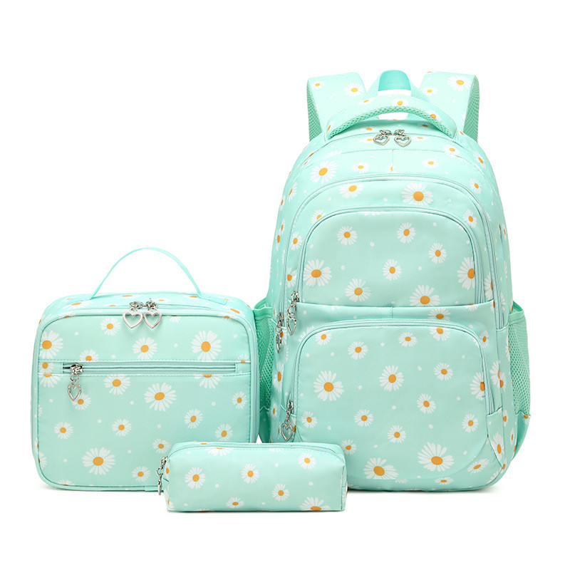 Children's Fashion Backpack Set Primary Princess Kids Floral Print Cute Backpack Travel School Bags For Teenage Girl Bagpack