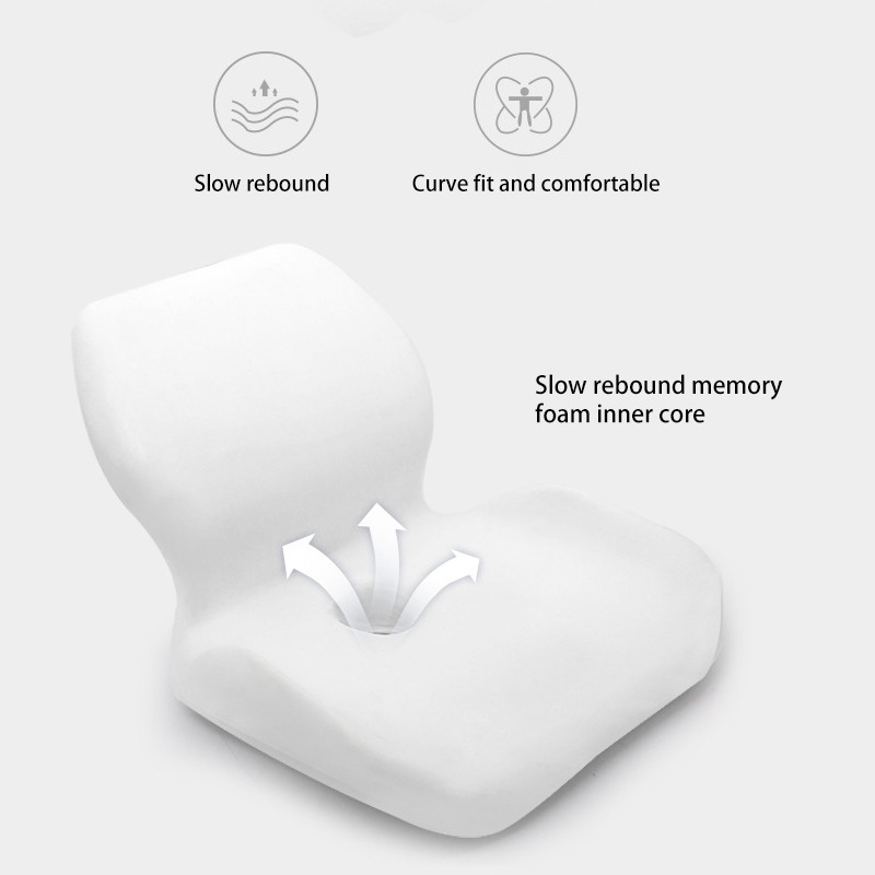 Comfort Seat Back Cushion Memory Foam Chair Cushion For Back Waist Pain Relief Protect Lumbar Cushion Orthopedic Pillow Car Seat