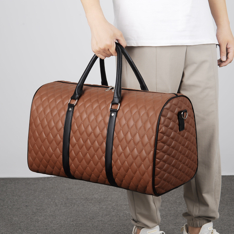 Fashion Waterproof Travel Bags Men Fitness Handbag Leather Shoulder Bag Business Large Travel Tote Duffle Luggage Bag
