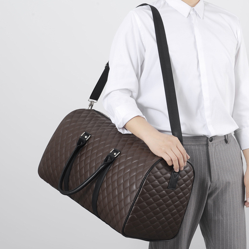 Fashion Waterproof Travel Bags Men Fitness Handbag Leather Shoulder Bag Business Large Travel Tote Duffle Luggage Bag