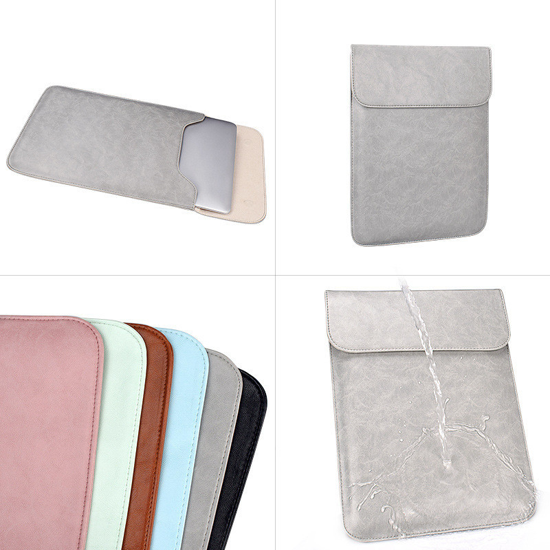 PU Leather Laptop Sleeve Bag For 13.3 14.1 15.4 Inch Notebook for Macbook Pro Waterproof Laptop Case Cover For HP Acer Lenovo