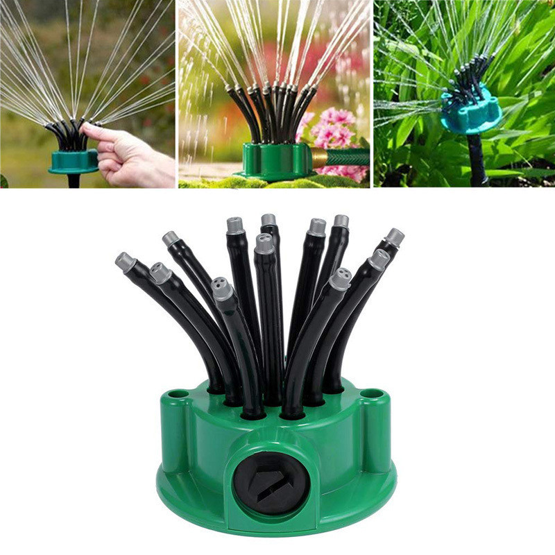 Garden Irrigation Sprinkler Plastic 360 Degree Adjustable Noodle Head Garden Water Sprinklers Garden Lawn Irrigation Spray Tool