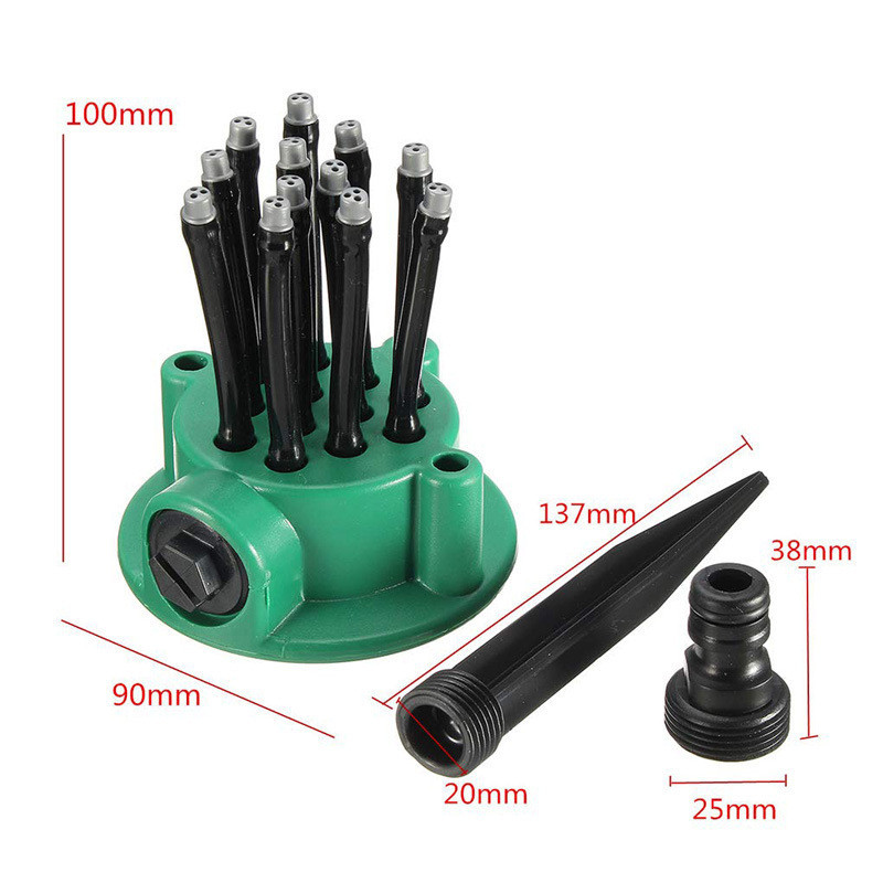 Garden Irrigation Sprinkler Plastic 360 Degree Adjustable Noodle Head Garden Water Sprinklers Garden Lawn Irrigation Spray Tool