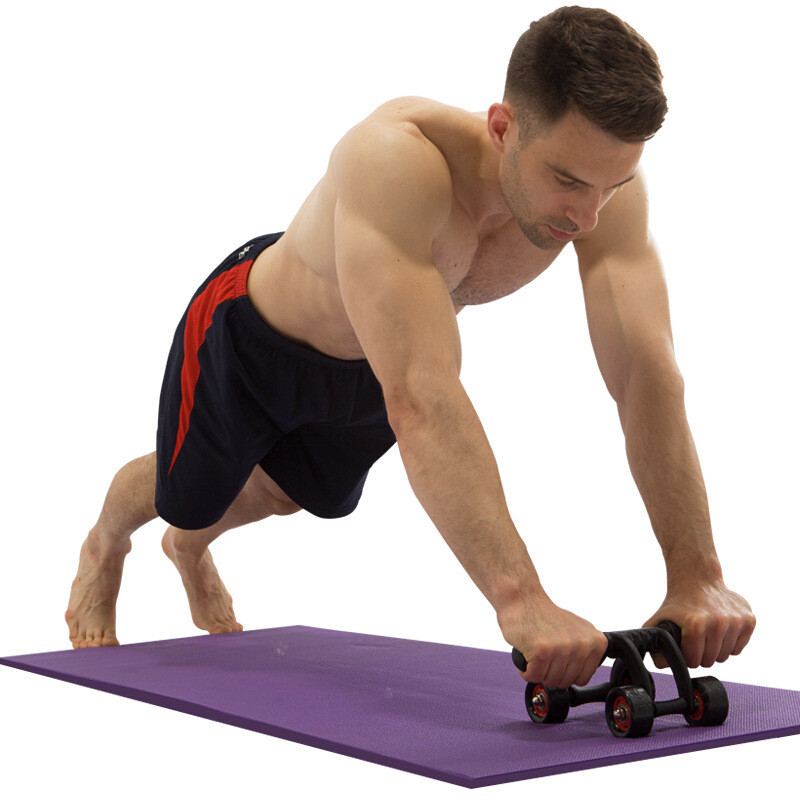 No Noise 4 Wheels Abdominal Roller Home Fitness Equipment Muscle Exercise Body Arm Waist Gym AB Exercise Power Muscle Trainer