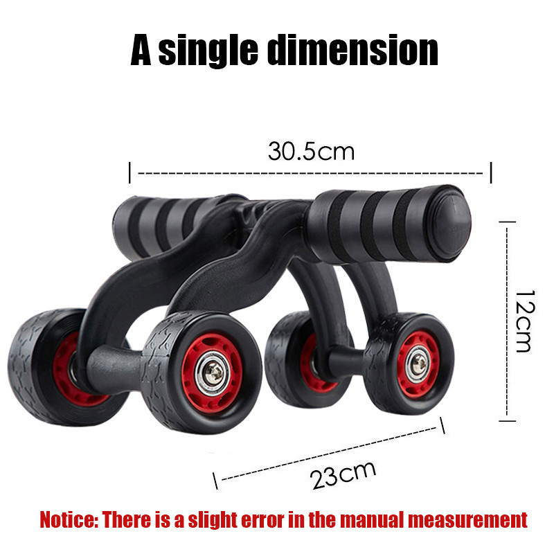 No Noise 4 Wheels Abdominal Roller Home Fitness Equipment Muscle Exercise Body Arm Waist Gym AB Exercise Power Muscle Trainer