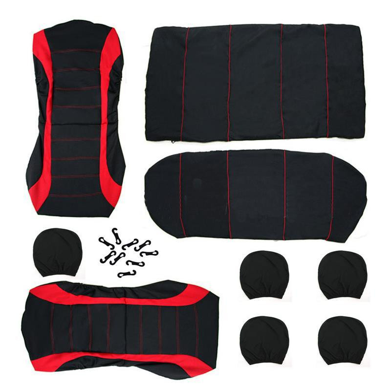 9PCS Car Seat Cover Universal Vehicle Car Seat Protector Cushion Interior Accessories Auto Seat Cover for Toyota Lada Volkswagen