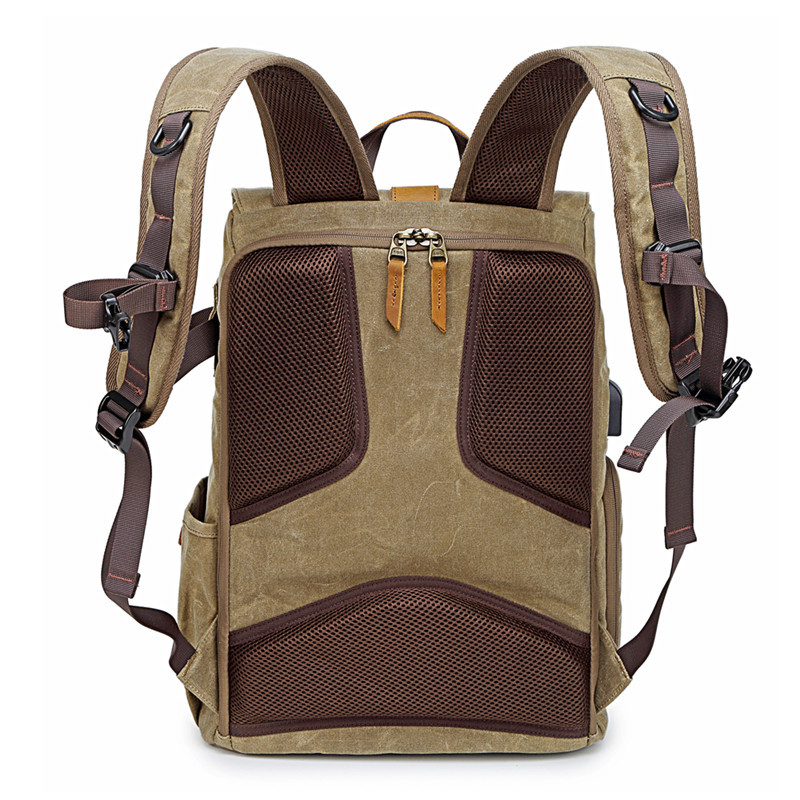 DSLR Camera Bag Backpack Batik Canvas Waterproof Photography Backpacks Outdoor Wear-Resistant Photo Bags For Canon Nikon