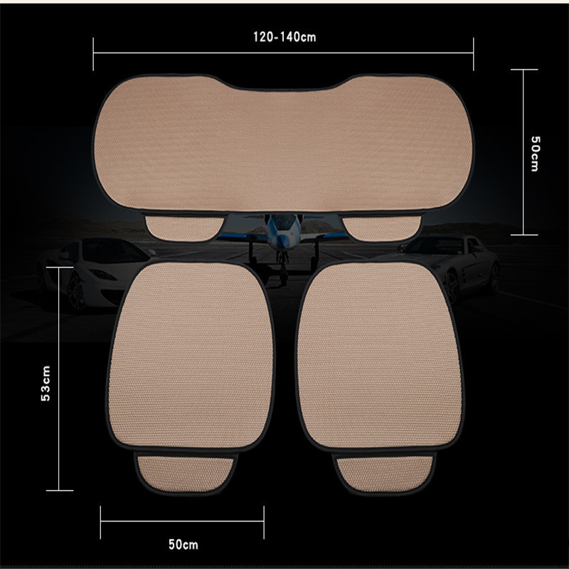 3pcs/set Car Seat Cover Ice Silk Breathable Universal Auto Protector Pad Front Rear Car Cushion Kit Auto Interior Accessories
