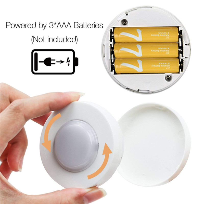 Wireless LED Puck Light Kitchen Under Cabinet Lighting with Remote Control Battery Powered Dimmable  Wardrobe Closet Night Light
