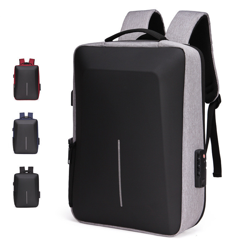 Fashion Laptop Backpack Hard Shell Anti-theft Waterproof School Backpacks USB Charging Men Business Travel Bag Rucksack