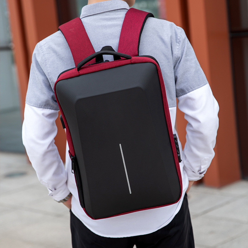Fashion Laptop Backpack Hard Shell Anti-theft Waterproof School Backpacks USB Charging Men Business Travel Bag Rucksack