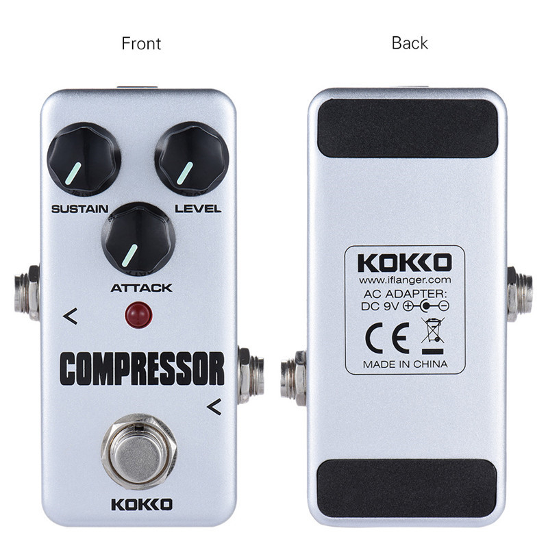KOKKO Portable Mini Guitar Effect Pedal Compressor Booster Distortion Overdrive Guitar Accessories for Electric Guitars and Bass