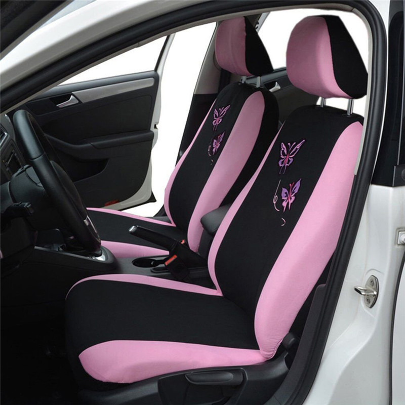Universial 5 Seat Automobile Car Seat Cover Protector Soft Fabric Embroidery 3D Butterfly Car Seat Cushion for Auto Cars SUV