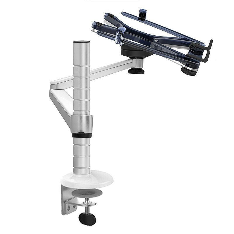 OA-1S 360 Rotation Aluminum Alloy 2 in 1 Tablet PC Holder and Laptop Stand Holder Dual Arm Office Desktop Lapdesk Bracket