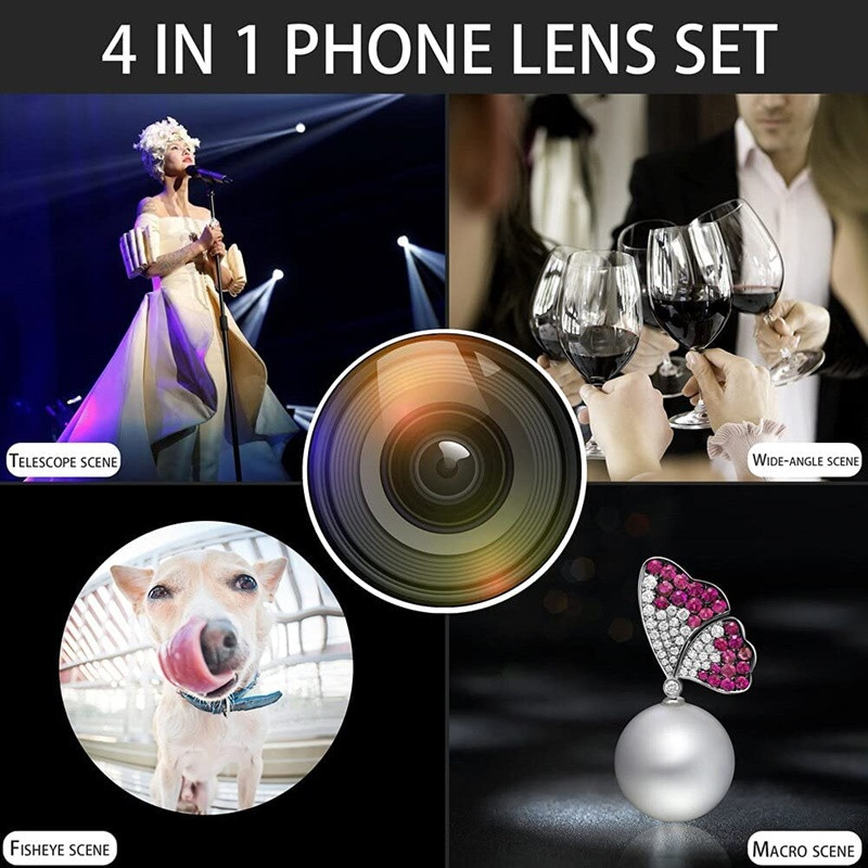 HD 40X Phone Lens Camera Telephoto Zoom Monocular Telescope Lens SelfieTripod For All Smartphones Adjustable Cell Phone Lenses