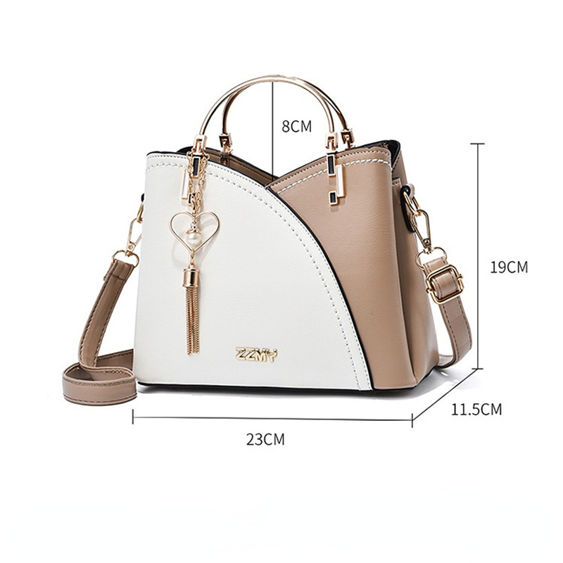 Women Handbag Fashion Patchwork Shoulder Crossbody Bag Office Work PU Leather Bag Female Casual Bags Ladies Messenger Bag Tote