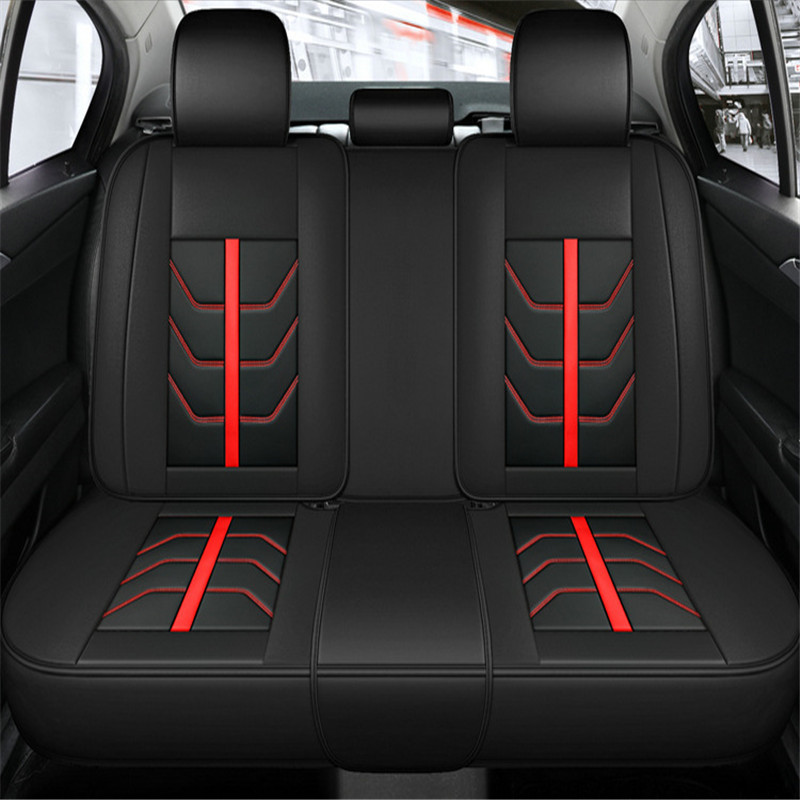 High Quality Car Seat Covers PU Leather Seat Cushion Front and Rear Split Bench Protection Universal Fit for Auto Truck Van SUV