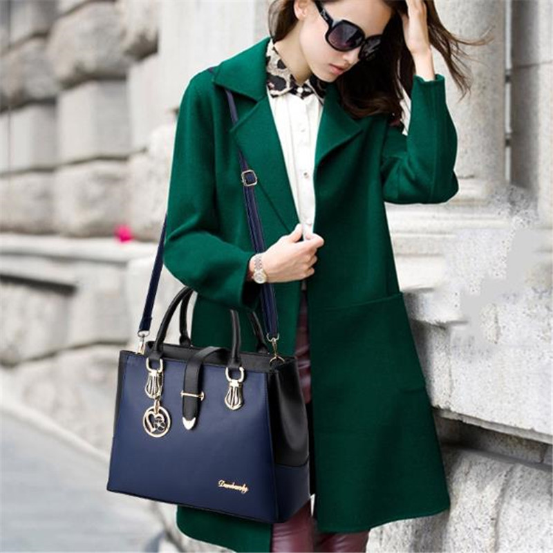Fashion Women Handbag Tassel PU Leather Totes Bag Top-handle Crossbody Shoulder Bag Lady Simple Style Hand Bags Messenger Bag