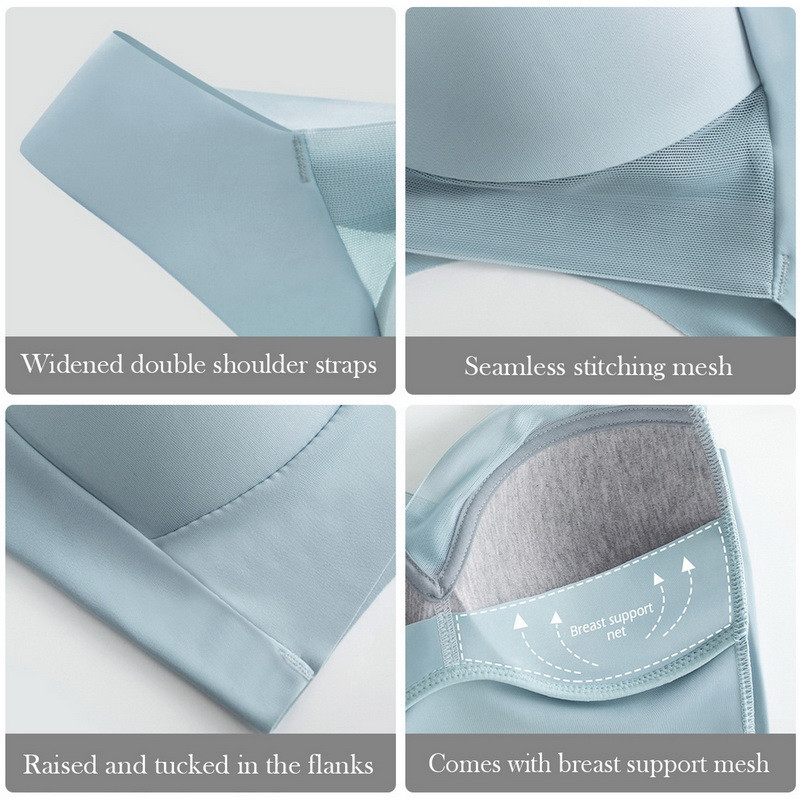Women's Traceless Comfortable Underwear Bras Sexy Small Chest Gathered Non Steel Ring Bra Plus Size Anti-sagging Lingerie Vest