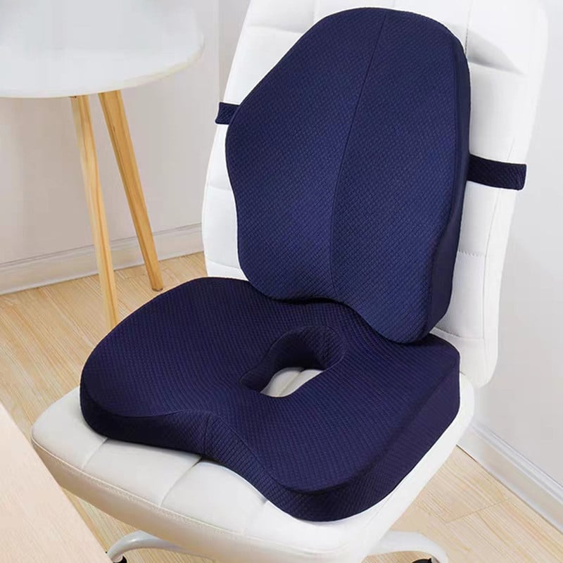 Orthopedic Seat Cushion Memory Foam Pillow Coccyx Pad Chair Cushion Support Waist Back Cushion for Car Seat Massage Pad