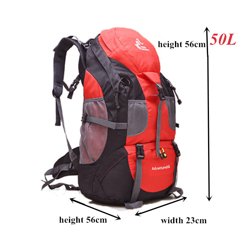 50L Outdoor Hiking Bag Travel Backpack Waterproof Mountaineering Backpacks Trekking Camping Climbing Sport Bag Rucksack