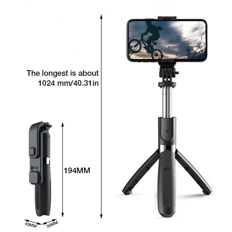 Wireless Selfiestick Bluetooth Selfie Stick With Tripod Foldable Smartphone Selfie-Stick With Fill Light For iOS Android