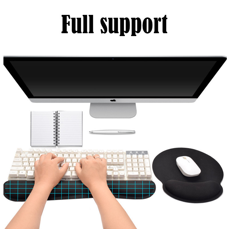 Elasticity Mouse Pad Slow Rebounce Wrist Support Soft Ergonomic Wear Resistant Anti-slip Memory Foam Keyboard Pad Stress Relieve