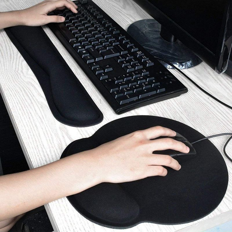 Elasticity Mouse Pad Slow Rebounce Wrist Support Soft Ergonomic Wear Resistant Anti-slip Memory Foam Keyboard Pad Stress Relieve