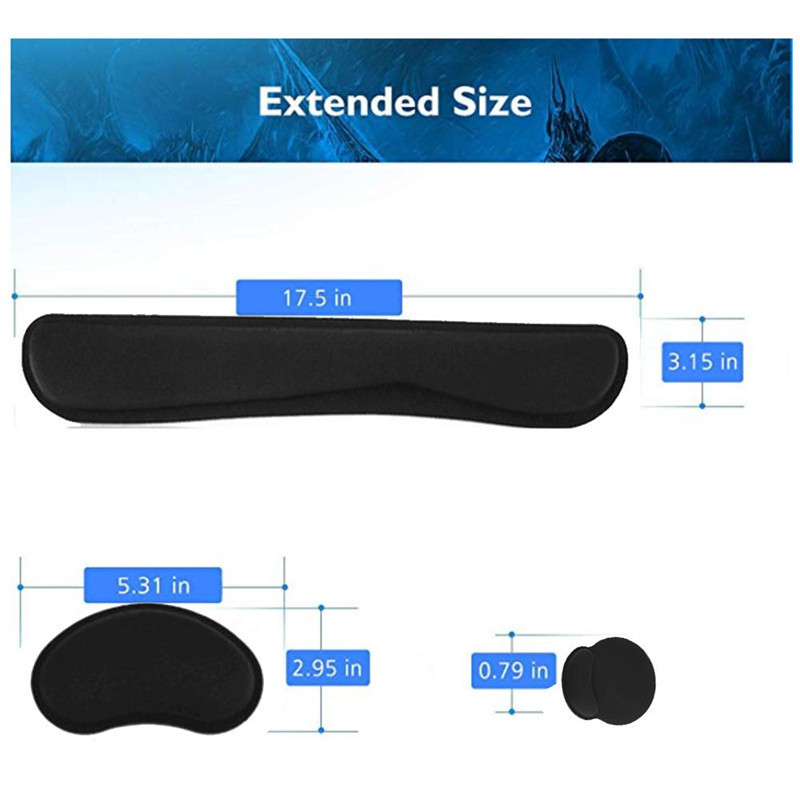 Elasticity Mouse Pad Slow Rebounce Wrist Support Soft Ergonomic Wear Resistant Anti-slip Memory Foam Keyboard Pad Stress Relieve
