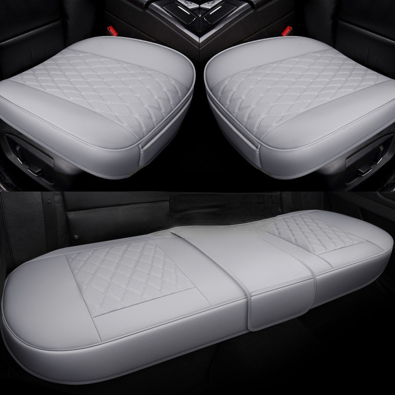 Car Seat Cover Full Set Leather Auto Car Chair Covers Automobiles Seat Cushion for Women Men Universal Pad Mat Protector