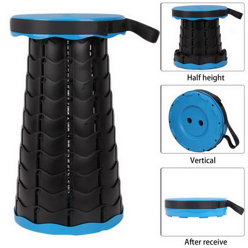 Portable Telescopic Folding Stool Outdoor Camping Retractable Stools for Travel Hiking Beach Chair Foldable Fishing Stool Chairs