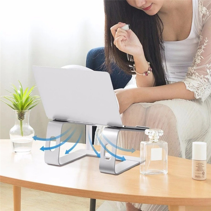 Vertical Laptop Stand Ergonomic Aluminum Laptop Computer Stand Laptop Riser Notebook Holder Stand Macbook Pro Support