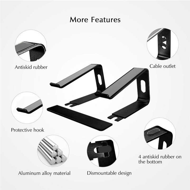 Vertical Laptop Stand Ergonomic Aluminum Laptop Computer Stand Laptop Riser Notebook Holder Stand Macbook Pro Support