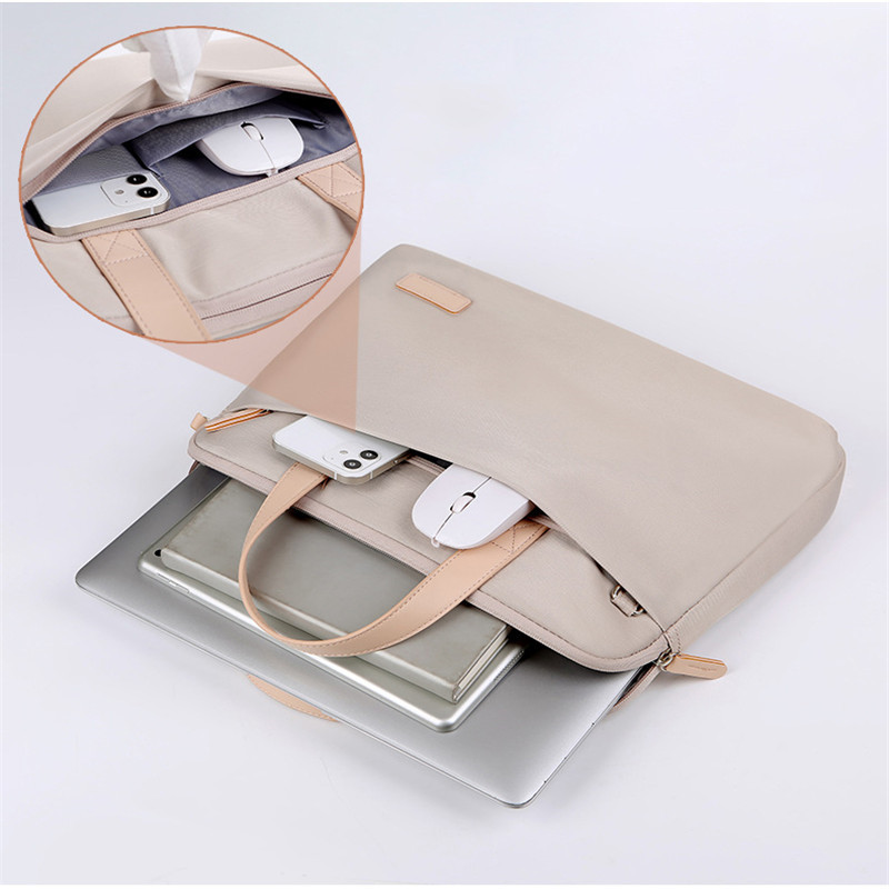 Portable Laptop Bag Sleeve 13 14 15.6 Inch Women Men Tote For Macbook Air Pro Xiaomi Huawei Notebook Waterproof Laptop Handbag