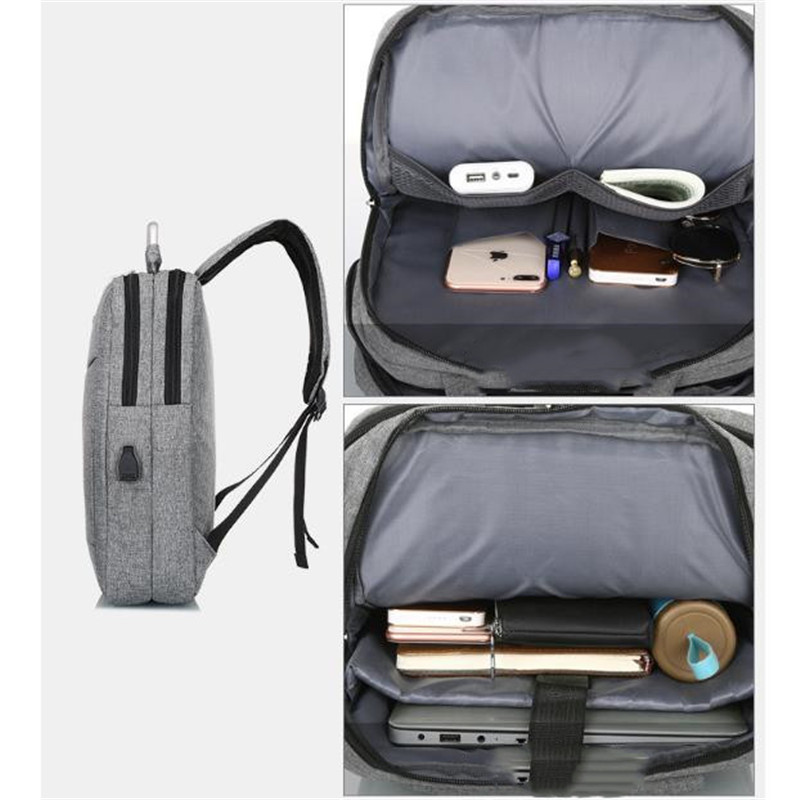 Fashion Backpack Classical Oxford School Backpack For Men Women Teenage USB Charging Laptop Bag Large Capacity  Travel  Rucksack