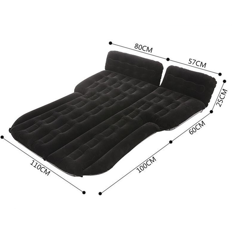 Car Air Inflatable Back Seat Travel Bed Mattress Air Bed Sofa Pillow Inflatable Bed Outdoor Camping Mat Cushion Auto Accessories