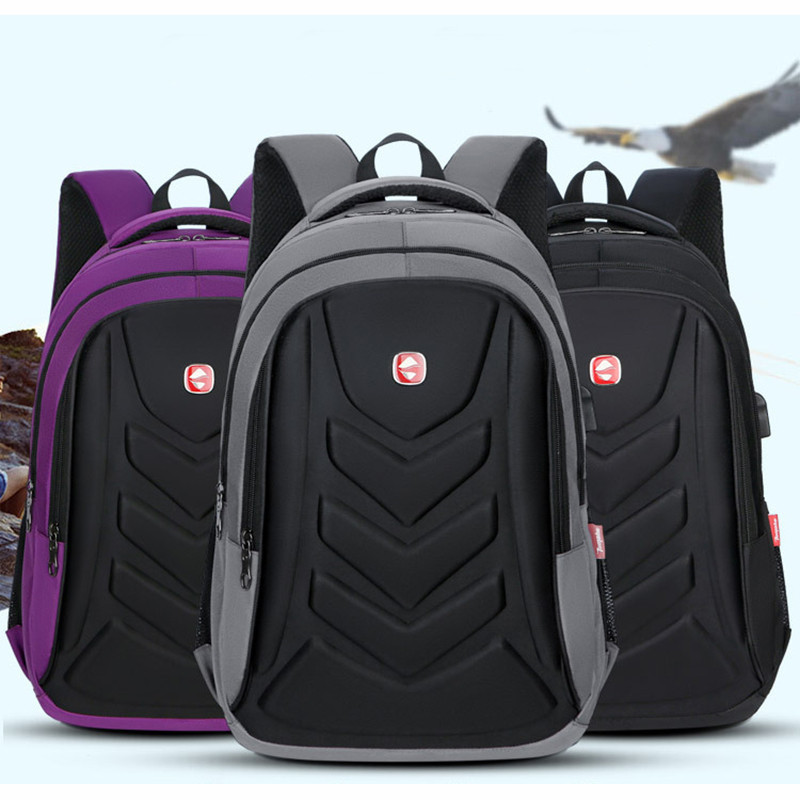 Fashion Men USB Charging Business Backpack Waterproof Laptop Backpack Large Capacity Male Casual Travel Bag Student Bookbag
