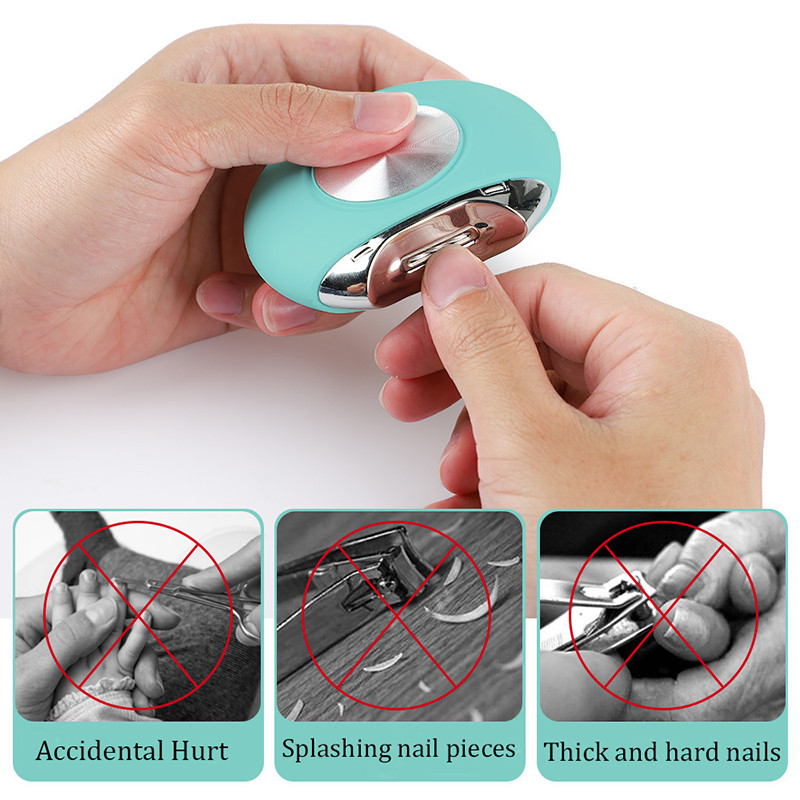 Electric Manicure Machine Nail Clipper Safe Nail Care Automatic Nail Clippers Trimmer Finger Nail Clippers Cutter Toe Pedicure