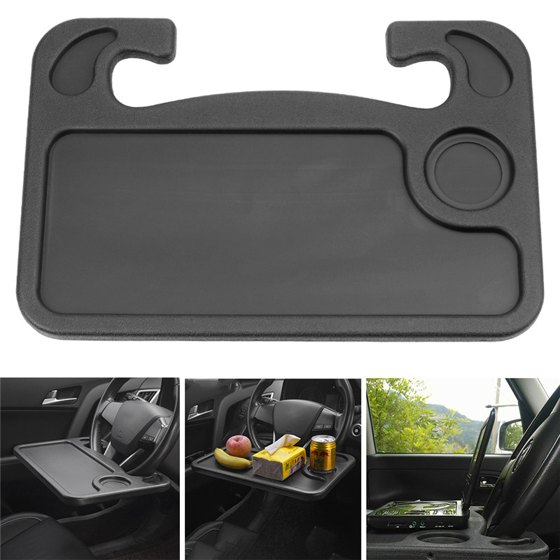 Car Table Steering Wheel Portable Car Laptop Computer Desk Mount Stand Coffee Goods Tray Board Dining Table Holder Car Interior