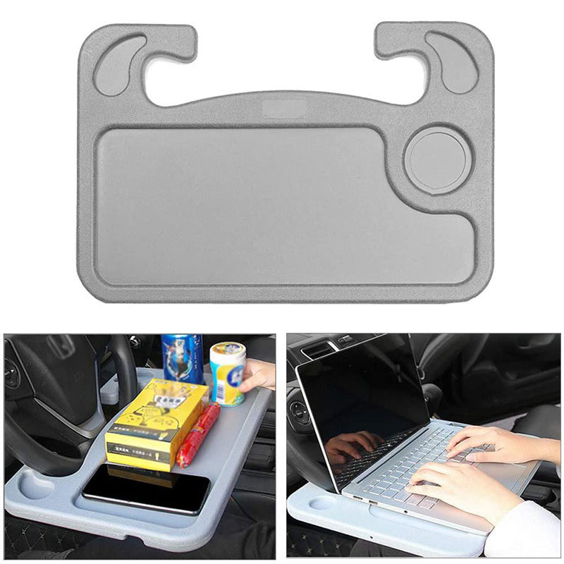 Car Table Steering Wheel Portable Car Laptop Computer Desk Mount Stand Coffee Goods Tray Board Dining Table Holder Car Interior