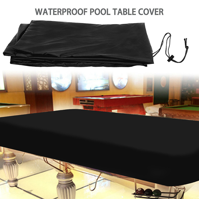 Billiard Table Dust Cover Oxford Dustproof Waterproof Outdoor Full Pool Table Cover With Drawstring Snooker Table Protector