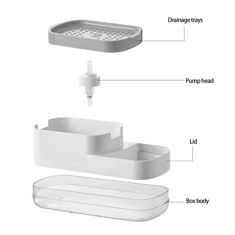 Automatic Soap Dispenser Bottle For Liquid Soap Kitchen Sponge Soap Dispenser Ditchen Sponge Dispenser Manual Soap Dispenser