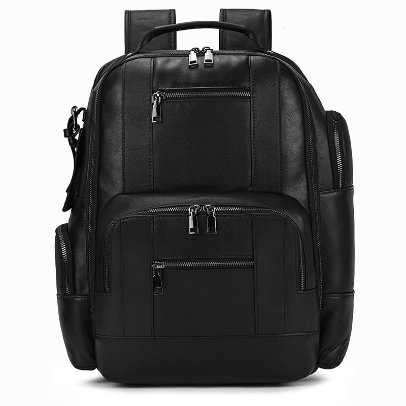 Vintage Fashion Genuine Leather Men Bakcpack Luxury Backpacks Laptop Bagpack Designer Shoulder Bag for Male Travel Rucksack