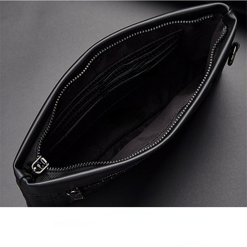 Men's woven Clutch Bag Envelope Large Capacity Fashion Soft Woven Purse Wallet For Male Handbag Luxury Brand Design Business Bag