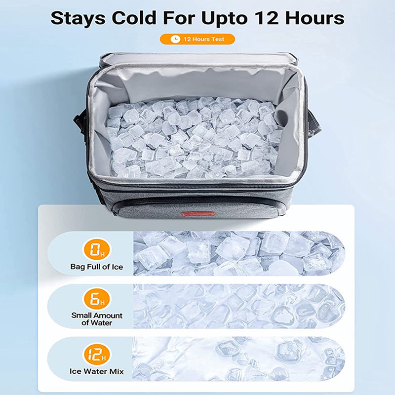 15L Portable Insulated Thermal Cooler Bag Lunch Bag Waterproof Tote for Picnic Outdoor Dinner Camping Food Container Box Handbag