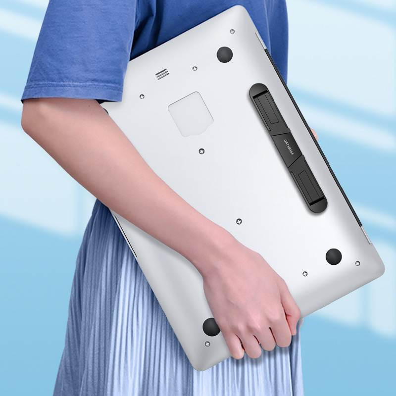 Universal Vertical Laptop Stand for MacBook Air Pro Self-adhesive Bracket Riser Foldable Portable Notebook Holder for 11-17 Inch