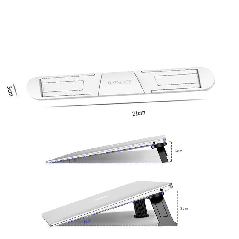 Universal Vertical Laptop Stand for MacBook Air Pro Self-adhesive Bracket Riser Foldable Portable Notebook Holder for 11-17 Inch
